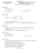 ĐỀ THI HỌC KỲ II Năm học 2012-2013 môn toan thpt bình thủy