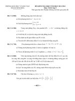 Đề THI KẾT THÚC HK II Toán 9 năm học 2013 -2014 của Phòng giáo dục Ninh Hòa