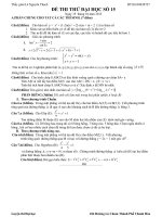 Đề thi thử đại học môn Toán có lời giải chi tiết số 15