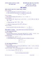 đề thi toán lớp 10 học kỳ 1 Trường nguyễn gia thiều