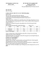 ĐỀ THI THỬ TỐT NGHIỆP THPT MÔN ĐỊA LÝ SỞ GD ĐỒNG THÁP