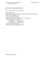 Thiết kế hệ thống chưng luyện liên tục loại tháp chóp để phân tách hỗn hợp hai cấu tử rượu izo propylic nước