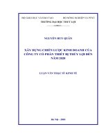 Xây dựng chiến lược kinh doanh của công ty cổ phần thiết bị thủy lợi đến năm 2020