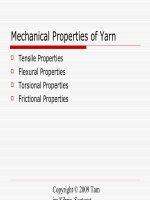 Mechanical properties of yarn