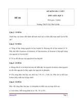 Đề kiểm tra 1 tiết Hóa học 8 - Đề 4