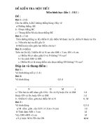 Đề kiểm tra 1 tiết môn toán Hình học lớp 6 số 17