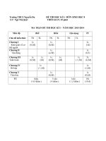 đề kiểm tra sinh học 8 kì 1 thcs nguyễn du đề số 1