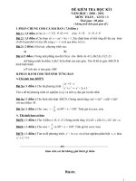 Đề kiểm tra học kì 1 Toán lớp 10 số 11