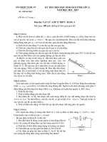 ĐỀ & ĐÁP ÁN HỌC SINH GIỎI VẬT LÝ 12 - Tỉnh Nghệ An 2011-2012