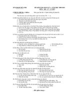 Đề kiểm tra HKI Môn Địa lý Năm học 2009-2010 LỚP 12 SỞ GD BẾN TRE