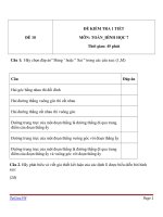 Đề kiểm tra 1 tiết Hình học lớp 7 - Đề 10