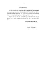 Một số giải pháp hoàn thiện hoạt động marketing mix tại công ty trách nhiệm hữu hạn SYM Việt Nam đến năm 2020