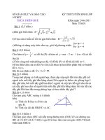 đề thi Toán - TS 10 Thừa Thiên Huế NH 2011- 2012