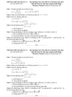 ĐỀ THI CHÍNH THỨC Môn thiToán 10- Giáo dục trung học phổ thông quỳnh  lưu 2