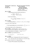đề tuyển sinh 10 môn toán năm 2010, đề 26