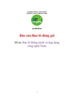 Bao bì thông minh và ứng dụng công nghệ nano