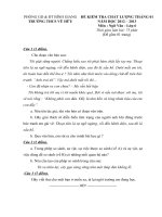 ĐỀ KIỂM TRA CHẤT LƯỢNG  ngữ văn 6 tháng 1