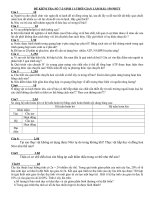 Đề thi học sinh giỏi môn Sinh học lớp 11 chọn lọc số 19