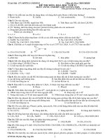 ĐỀ THI HKI MÔN HÓA HỌC 12