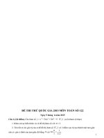 Đề thi thử THPT Quốc gia môn Toán số 122
