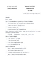 TRƯỜNG THPT BẮC SƠN ĐỀ KIỂM TRA HỌC KÌ 2 MÔN SINH KHỐI 10 MÃ ĐỀ 357