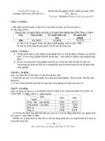 Trường THPT BẮC QUỲNH LƯU đề thi thử thpt quốc gia môn địa lý