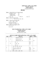 Đề kiểm tra 1 tiết môn toán Số học lớp 6 số 19