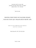 Phương pháp phân rã DANTZIG-WOLFE giải bài toán quy hoạch kích thước lớn