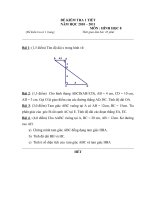 Đề kiểm tra 1 tiết môn Hình học lớp 8 số 24