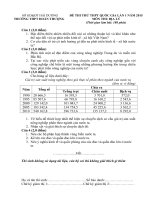 Đề thi thử THPT Quốc gia môn Địa lý lần 1 năm 2015-THPT Đoàn Thượng