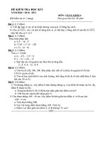 Đề kiểm tra học kì 1 môn Toán lớp 6 số 11