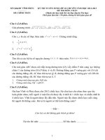 THI TUYỂN SINH vào lớp 10 CHUYÊN vĩnh phúc môn toán