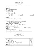 Đề kiểm tra 1 tiết môn toán Số học lớp 6 số 15