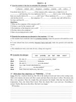 Đề tiếng anh 7 - sưu tầm đề kiểm tra, thi học sinh giỏi tham khảo bồi dưỡng (9)