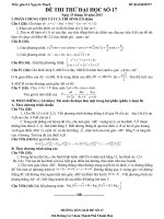 Đề thi thử đại học môn Toán có lời giải chi tiết số 17