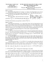 ĐỀ VÀ ĐÁP ÁN HSG VẬT LÍ 12 QUẢNG TRỊ 2014-2015