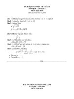 Đề kiểm tra 1 tiết môn Đại số lớp 9 số 16