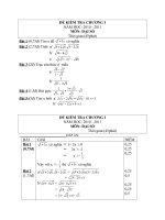 Đề kiểm tra 1 tiết môn Đại số lớp 9 số 8