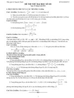 Đề thi thử đại học môn Toán lời giải chi tiết số 101