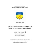 Tổ chức kế toán trách nhiệm tại công ty Viễn thông Bình Dương