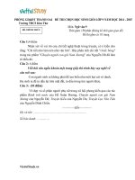 Đề thi học sinh giỏi lớp 9 môn Văn trường THCS Kim Thư  Thanh Oai Hà Nội năm 2014