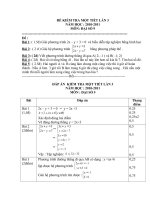 Đề kiểm tra 1 tiết môn Đại số lớp 9 số 18