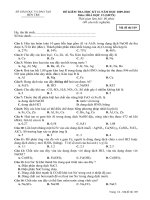 Đề kiểm tra HKII năm học 2009-2010 môn Hóa 12 GDTX TỈNH BẾN TRE