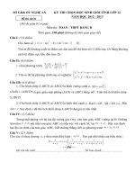 Đề thi học sinh giỏi Toán lớp 12 số 4