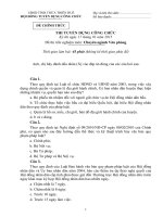 Thi tuyển công chức chuyên ngành văn phòng  thừa thiên huế 2015 (có đáp án chi tiết )