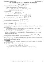 Đề thi thử THPT Quốc gia môn Toán số 101