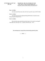 ĐỀ THI ĐÁP ÁN KT HKI 2011-2012 môn VĂN 12 GDTX TỈNH BẾN TRE