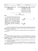 Đề thi học sinh giỏi bậc THCS tỉnh Ninh Thuận năm 2014 - 2015 môn lý