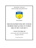 Một số giải pháp nâng mức áp dụng mô hình CMMI tại công ty cổ phần Misa từ mức 3 lên mức 5