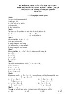 Đề kiểm tra học kì 1 Toán lớp 10 số 10